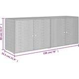  Vrtni ormarić za pohranu sivi 198x55,5x80 cm od poliratana | shoptok.hr