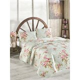 Alanur - mint mintpinkyellowgreen single quilted bedspread set