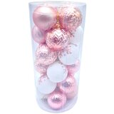  Božićne kuglice 6 cm, 24 kom/pak, roze i bele 51-021000 Cene