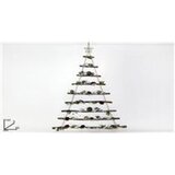 Dueesse Novogodišnji ukras božićna jelka sa drvenim zvončićima i srebrnim šišarka | ePonuda.com