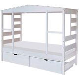 MID.YOU Postelja Lio, 90x200, Bor, Bela, Masivno | Shoptok.si