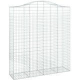  Obokane gabion košare 4 kosi 200x50x220/240 cm pocinkano železo, (20798867) | Shoptok.si