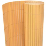 vidaXL Dvostranska vrtnarska ograja PVC 150x500 cm Siva Rumena Plastika | Shoptok.si