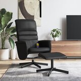Maison Chic masažni naslanjač - Relax naslanjač s stolčkom za noge črno umetno usnje, (22061227) | Shoptok.si