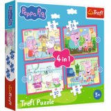 Trefl Puzzle 4 u 1 – Peppa voli avanture (12, 15, 20 i 24 dijela) | shoptok.hr