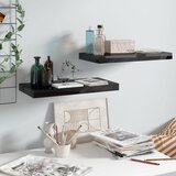vidaXL Plutajuće zidne police 2 kom sjajne crne 50 x 23 x 3,8 cm MDF Cijene