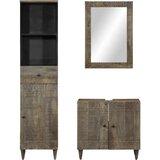 Maison Chic Kopalniški sestavi - Kopalniška garnitura 3-delna trden mangov les, (21788027) | Shoptok.si