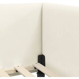  Kutni okvir kreveta s uzglavljem Krema 80 cm x 200 cm Baršun | shoptok.hr