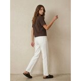 Sinsay Jednobojna pamučna majica s volanima na rukavima | shoptok.hr