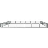  Ograda za pse s 28 panela crna 100 x 50 cm čelik obložen prahom | shoptok.hr