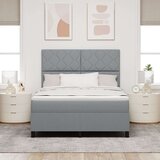 vidaXL Postelja s škrbino z vzmetnico svetlo siva 140x190 cm tkanina, (22084049) | Shoptok.si