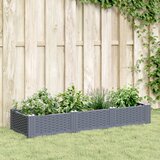 Maison Chic Cvetlično korito - Cvetlični Lonec z zatiči sivo 125x40x28,5 cm PP, (21790519) | Shoptok.si