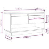 TV ormarić 74 x 34 x 40 cm od masivne borovine | shoptok.hr