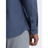 Ombre Men's cotton shirt with pocket REGULAR FIT - blue | Shoptok.si