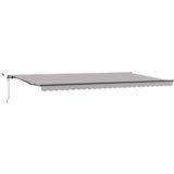 vidaXL avtomatska zložljiva tenda z LED, svetlo siva, 600x300 cm | Shoptok.si
