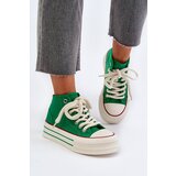 Kesi Women's Platform Sneakers Green Aineri | shoptok.hr
