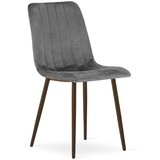 Lava stolica - tamno sivi baršun / noge od oraha x 4 | shoptok.hr