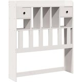 vidaXL Vzglavje s predelki bela 90 cm trdna borovina | Shoptok.si
