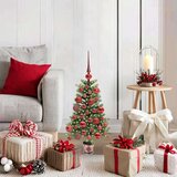 vidaXL Božično drevo med 150 LED z stojalom Zelena 65 cm PE | Shoptok.si