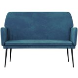  Klupa plava 108 x 79 x 79 cm baršunasta | shoptok.hr