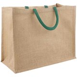  Torbe od jute 10 Prirodna i zelena 42 x 33 x 19 cm 100% Jut Slike