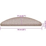  Otirači za stepenice 20 kom svijetlosmeđi 56x17x3 cm | shoptok.hr