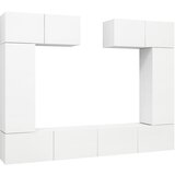 Maison Chic Komplet TV omarice - TV enot 6-delni bela inženirski les, (21700179) Cene