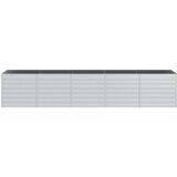 vidaXL Visoka greda 400x80x77 cm pocinkano jeklo srebrna | Shoptok.si