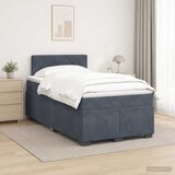  Boxspring krevet s madracem Tamnosiva 120 x 190 cm Baršun | shoptok.hr