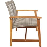  Vrtna klupa siva 112 cm od poliratana i bagremovog drva | shoptok.hr