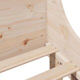 vidaXL Posteljni okvir z vzglavjem 135x190 cm trdna borovina | Shoptok.si