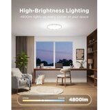 GOVEE LED RGBICWW prigu&amp;scaron;iva stropna LED svetiljka/55W/230V, prečnik 46 cm Matter Wi-Fi Slike