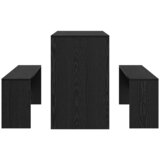  Blagovaonski set 2 pcs Crni hrast Konstruirano drvo | shoptok.hr