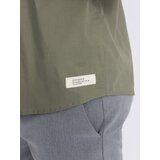 Ombre Men's short sleeve shirt with Cuban collar - khaki | Shoptok.si