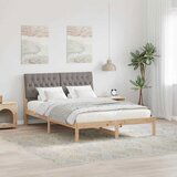 vidaXL Konstrukcija postelje Taupe 140 x 200 cm Masivno borovo les Cene