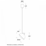 Aria 27 VISILICA DIM 20W 3000K CRNA Cene
