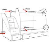  Dječji krevet na kat Zuzia s ladicama 200*120 cm - zeleni | shoptok.hr