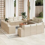  13-dijelni set vrtnih sofa s jastucima poliratan Bež | shoptok.hr