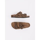GOODIN Women's leather flip-flops with leopard print | Shoptok.si