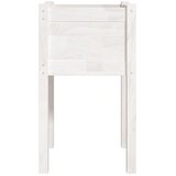  Vrtne sadilice 2 kom bijele 40 x 40 x 70 cm od masivne borovine | shoptok.hr