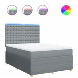 Maison Chic Box spring postelja - Vzmetna postelja z vzmetnico svetlo siva 160x200 cm žamet SL11201, (21903088) | Shoptok.si