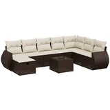 vidaXL 9-dijelni set vrtnih sofa s jastucima poliratan smeđi | shoptok.hr