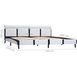 Posteljni okvir LED belo umetno usnje 180x200 cm | Shoptok.si
