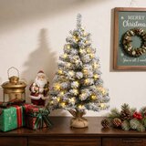 Mini božićno drvce 25 LED lampica Topla bijela PVC | shoptok.hr