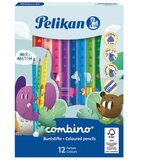  BOJE DRVENE 12BOJA JUMBO COMBINO PELIKAN 811194 BLISTER | Shoptok.si