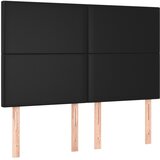  s oprugama i madracem crni 140 x 190 cm od umjetne kože | shoptok.hr