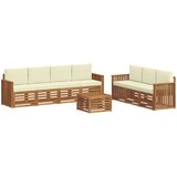  Setovi sofa 8 kom. Prirodna i krem Čvrsto drvo akacije | shoptok.hr