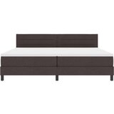 Box Spring Krevet s Madracem Tamno Smeđa 200x200 cm Tkanina | shoptok.hr