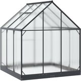  Vrtni staklenik s vratima Antracit 183,5 x 183,5 x 207 cm | shoptok.hr
