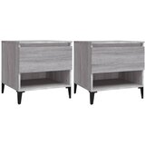 The Living Store Stranska mizica 2 kosa siva sonoma 50x46x50 cm inženirski les - Stranska Mizica, (21503164) | Shoptok.si